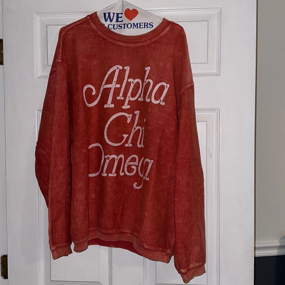 Corded Alpha Chi Omega oversized Crewneck